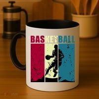 Classic Retro Basketball Coffee Mug thumb 4