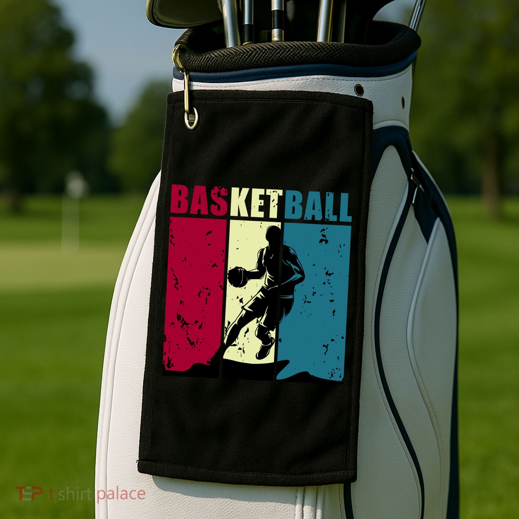 Classic Retro Basketball Golf Towel