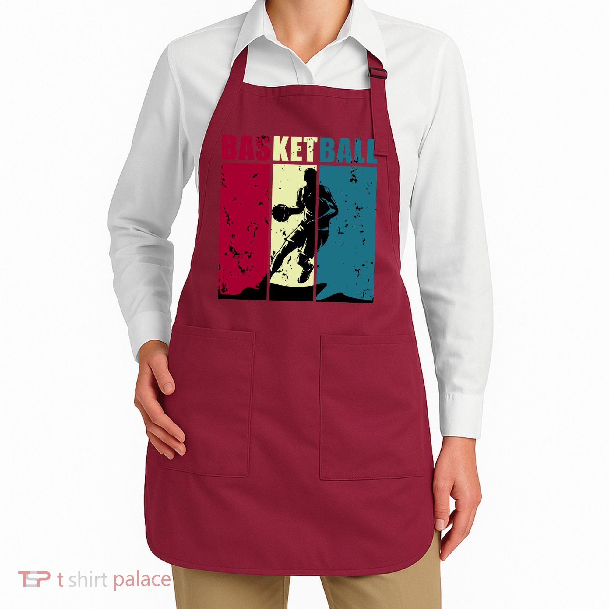 Classic Retro Basketball Apron