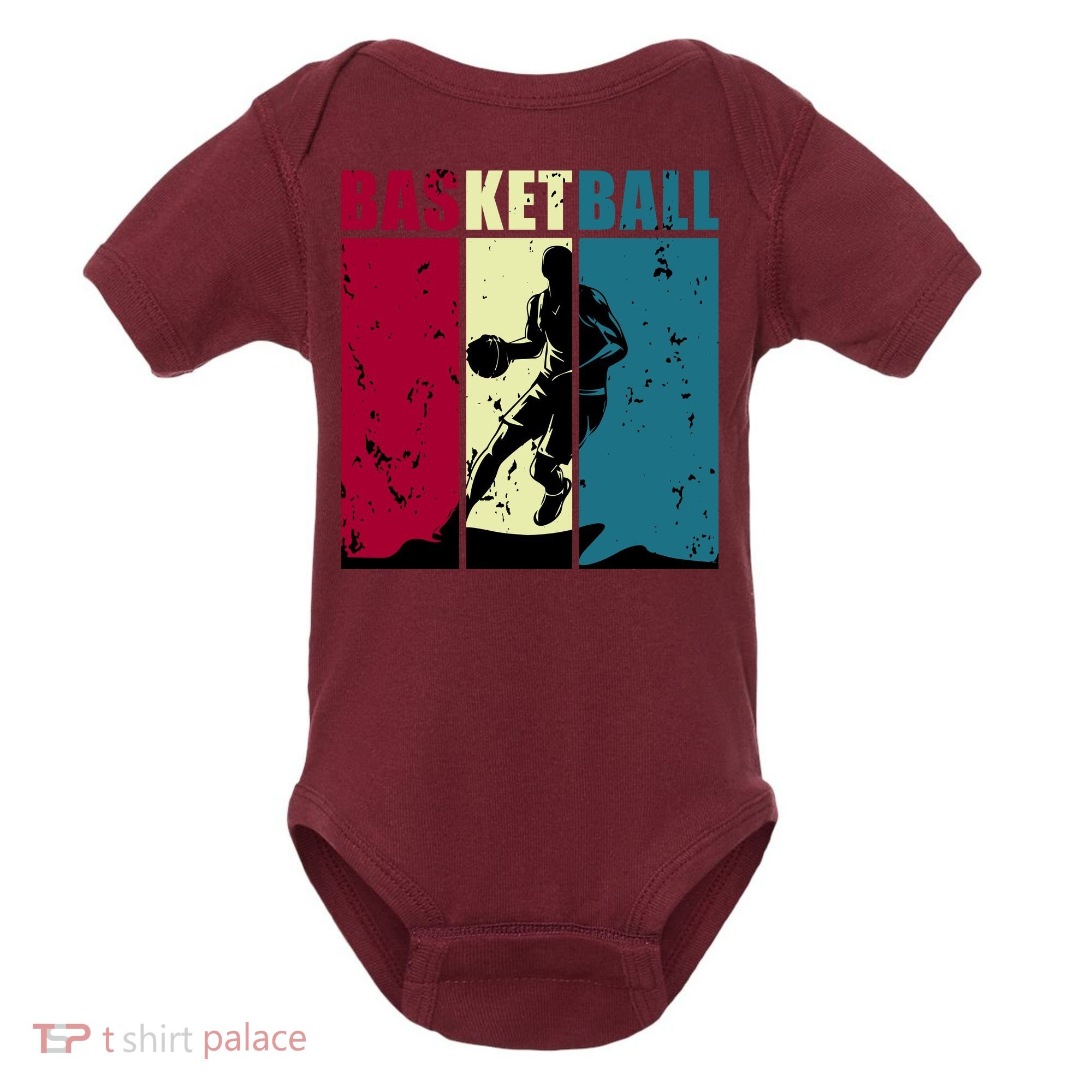 Classic Retro Basketball Baby Bodysuit