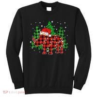 Classic Red & Black Christmas Buffalo Plaid Rhino Pajamas Sweatshirt thumb 0