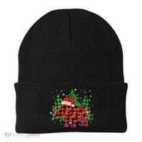 Classic Red & Black Christmas Buffalo Plaid Rhino Pajamas Beanie thumb 0