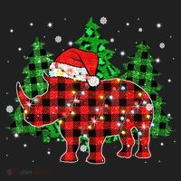 Classic Red & Black Christmas Buffalo Plaid Rhino Pajamas Hat thumb 2