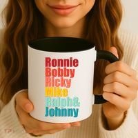 Cool Ronnie Bobby Ricky Mike Ralph And Johnny Coffee Mug thumb 3