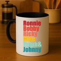 Cool Ronnie Bobby Ricky Mike Ralph And Johnny Coffee Mug thumb 4