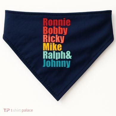 Cool Ronnie Bobby Ricky Mike Ralph And Johnny USA-Made Doggie Bandana