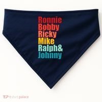 Cool Ronnie Bobby Ricky Mike Ralph And Johnny USA-Made Doggie Bandana thumb 0