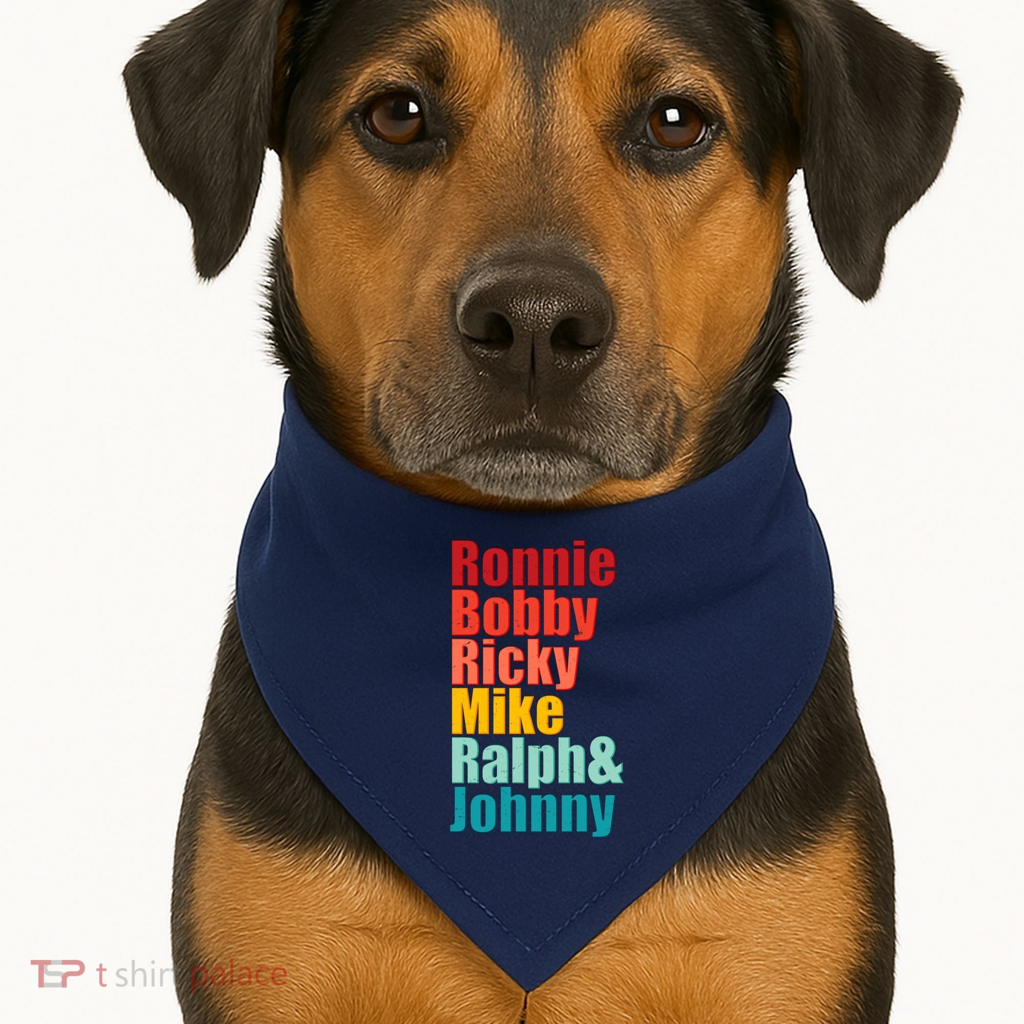 Cool Ronnie Bobby Ricky Mike Ralph And Johnny USA-Made Doggie Bandana