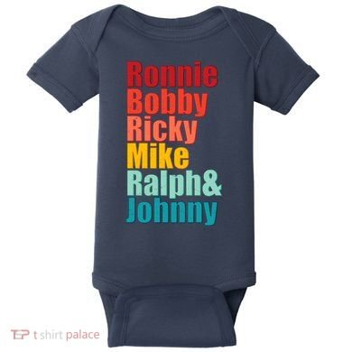 Cool Ronnie Bobby Ricky Mike Ralph And Johnny Baby Bodysuit