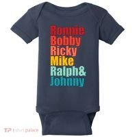 Cool Ronnie Bobby Ricky Mike Ralph And Johnny Baby Bodysuit thumb 0