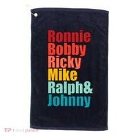 Cool Ronnie Bobby Ricky Mike Ralph And Johnny Golf Towel thumb 0