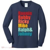 Cool Ronnie Bobby Ricky Mike Ralph And Johnny Kids Long Sleeve Shirt thumb 0