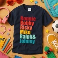 Cool Ronnie Bobby Ricky Mike Ralph And Johnny Kids T-Shirt thumb 3