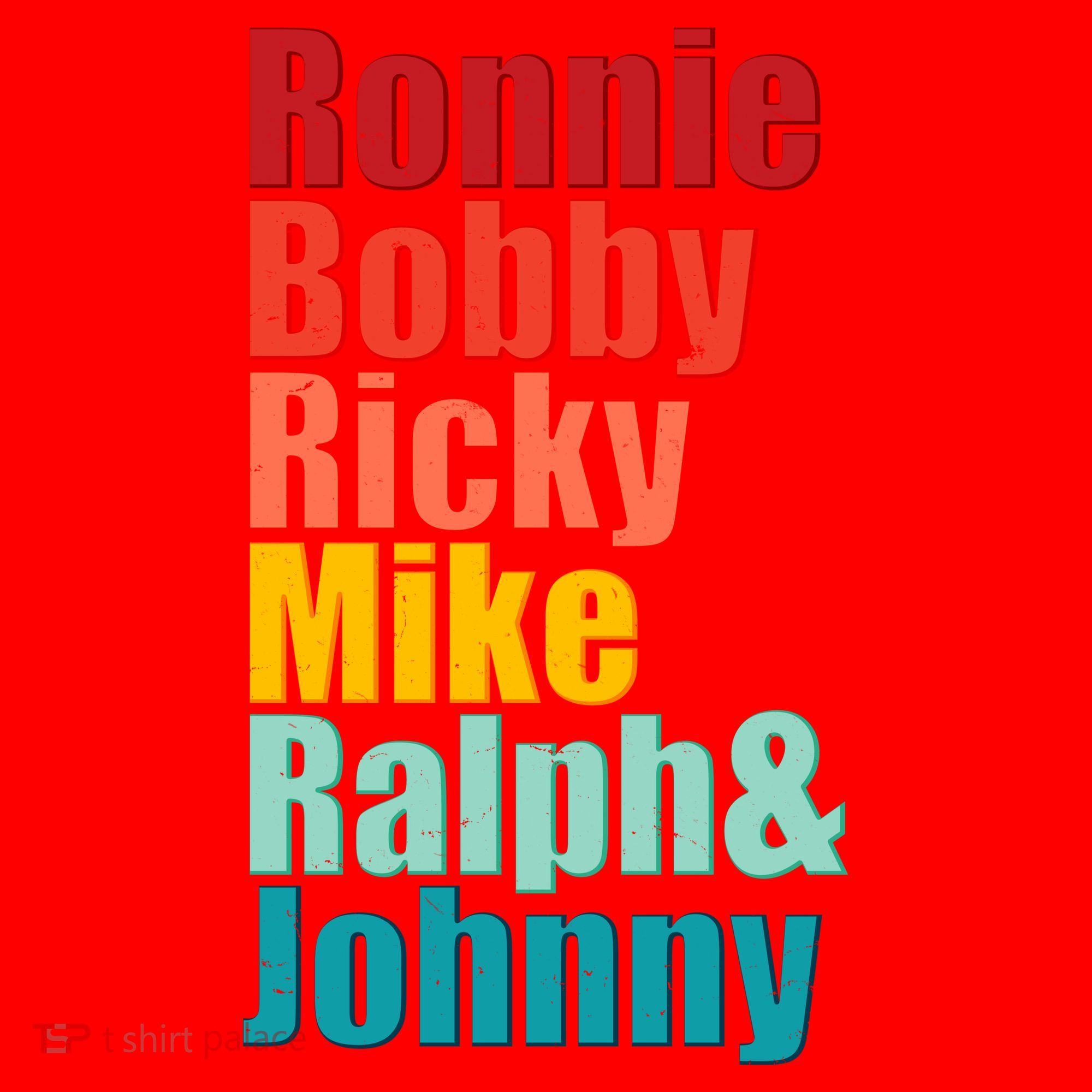 Cool Ronnie Bobby Ricky Mike Ralph And Johnny Santa Hat
