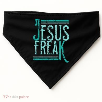 Christian Religious Bible Jesus Freak Distressed USA-Made Doggie Bandana