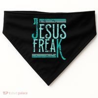 Christian Religious Bible Jesus Freak Distressed USA-Made Doggie Bandana thumb 0