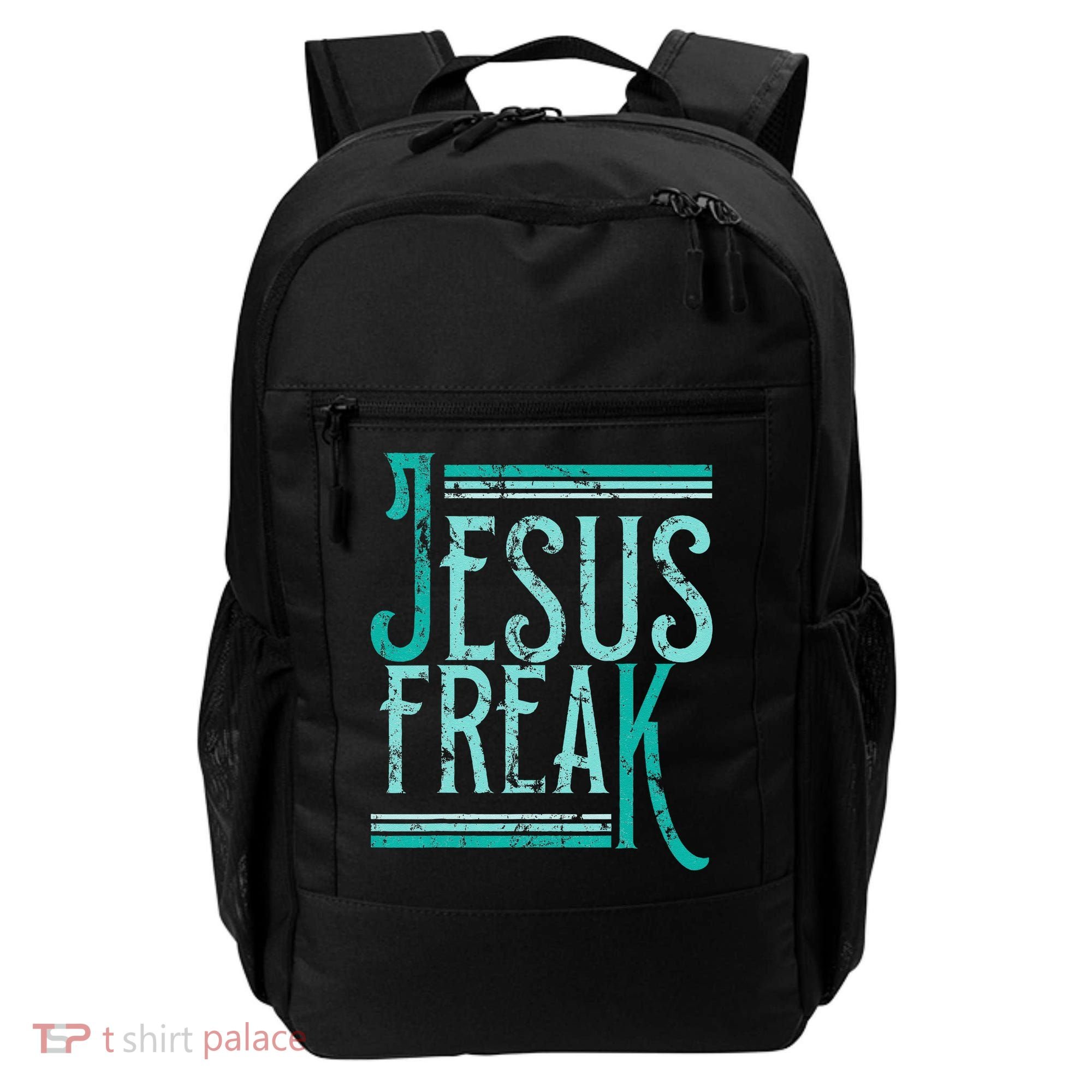 Christian Religious Bible Jesus Freak Distressed Backpack