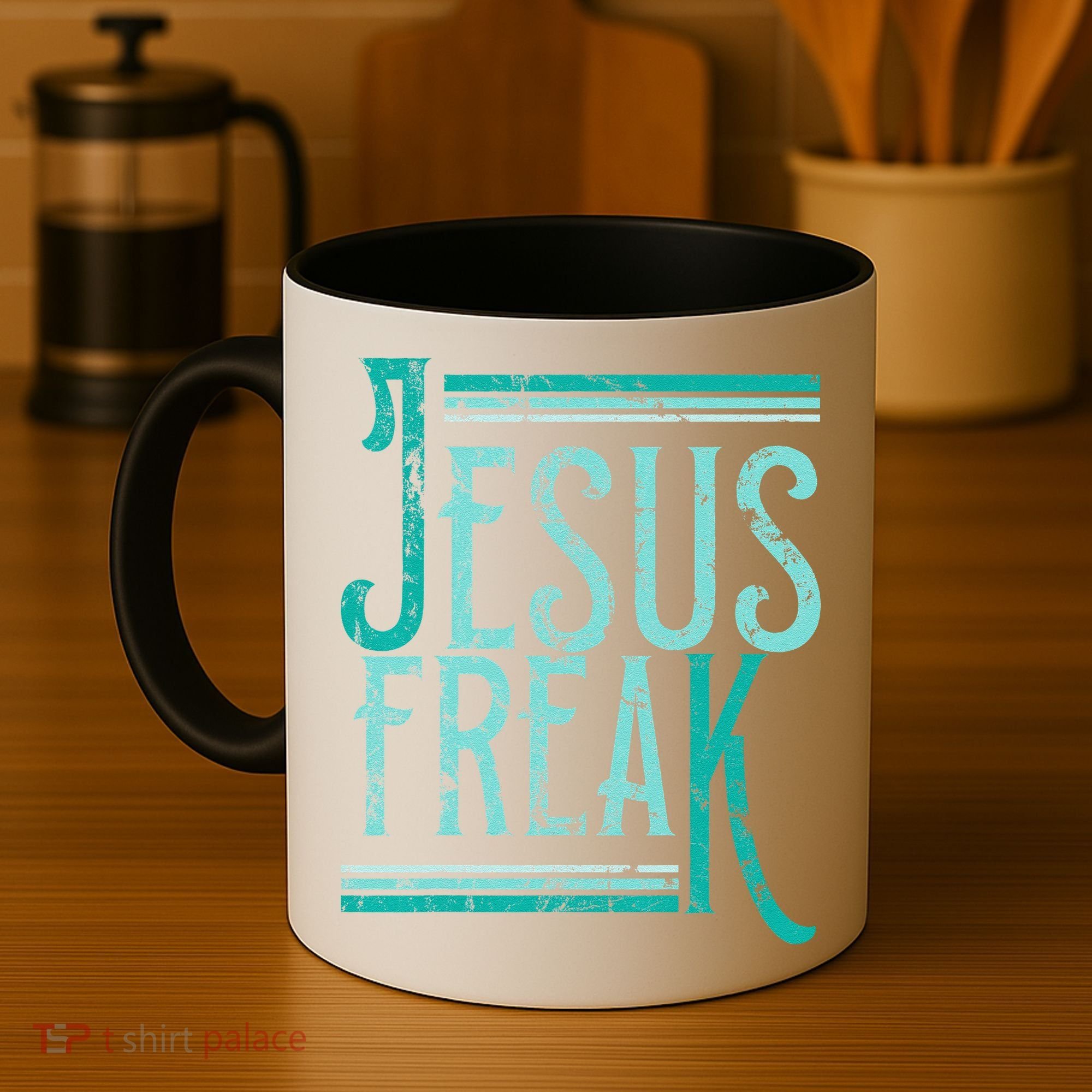 Christian Religious Bible Jesus Freak Distressed Coffee Mug