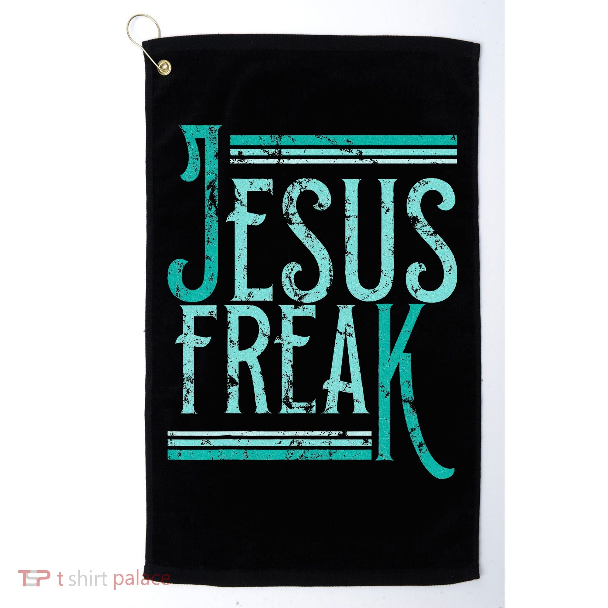Christian Religious Bible Jesus Freak Distressed Golf Towel