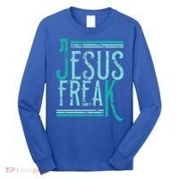 Christian Religious Bible Jesus Freak Distressed Long Sleeve Shirt thumb 0
