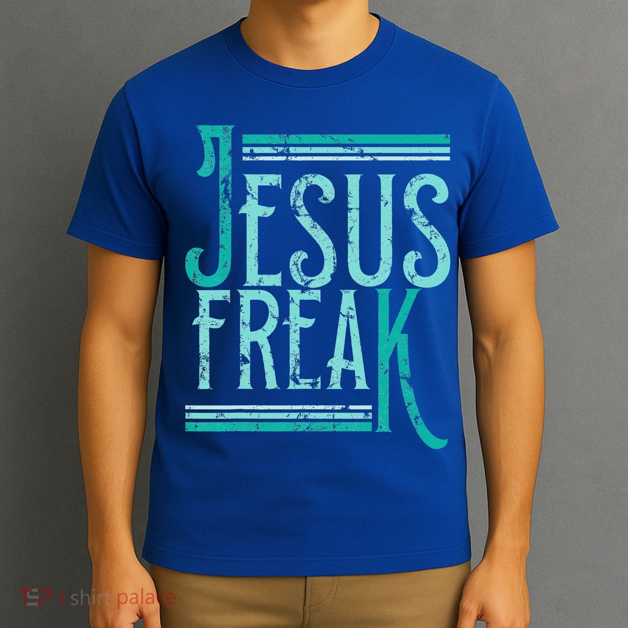 Christian Religious Bible Jesus Freak Distressed T-Shirt