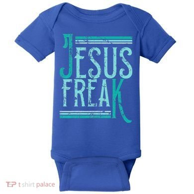 Christian Religious Bible Jesus Freak Distressed Baby Bodysuit