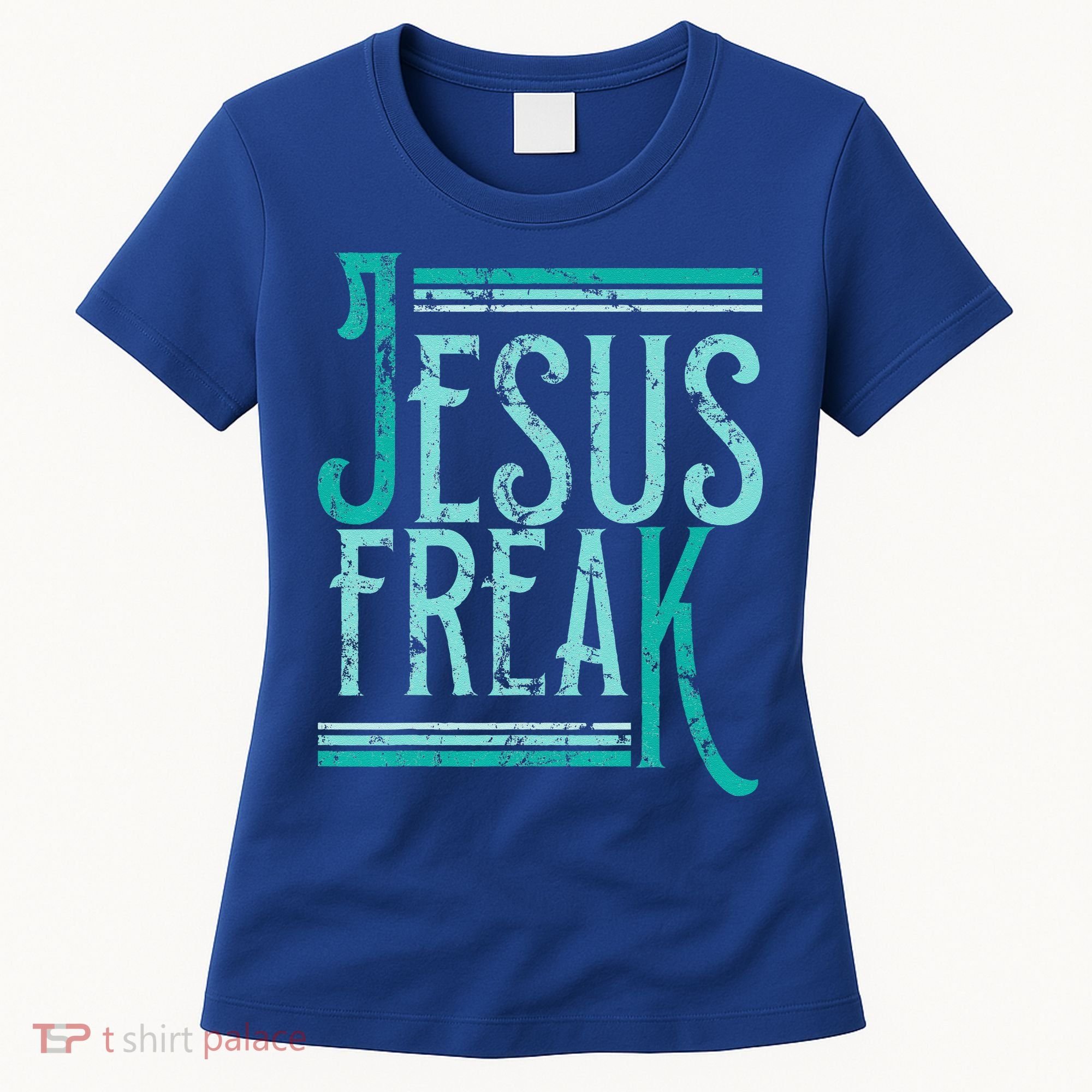 Christian Religious Bible Jesus Freak Distressed Women's T-Shirt
