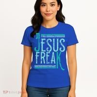 Christian Religious Bible Jesus Freak Distressed Women's T-Shirt thumb 4