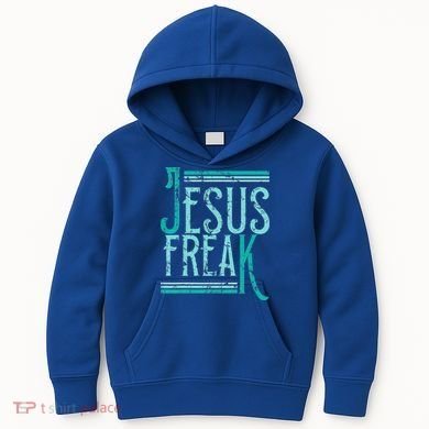 Christian Religious Bible Jesus Freak Distressed Kids Hoodie
