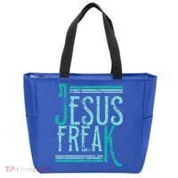 Christian Religious Bible Jesus Freak Distressed Tote Bag thumb 0