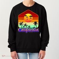 California Retro Beach Sunset Logo Women's Sweatshirt thumb 0