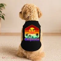 California Retro Beach Sunset Logo Doggie Tank thumb 2