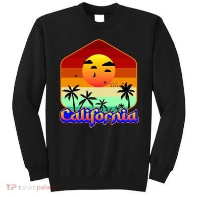 California Retro Beach Sunset Logo Sweatshirt