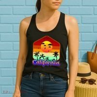 California Retro Beach Sunset Logo Women's Tank Top thumb 2