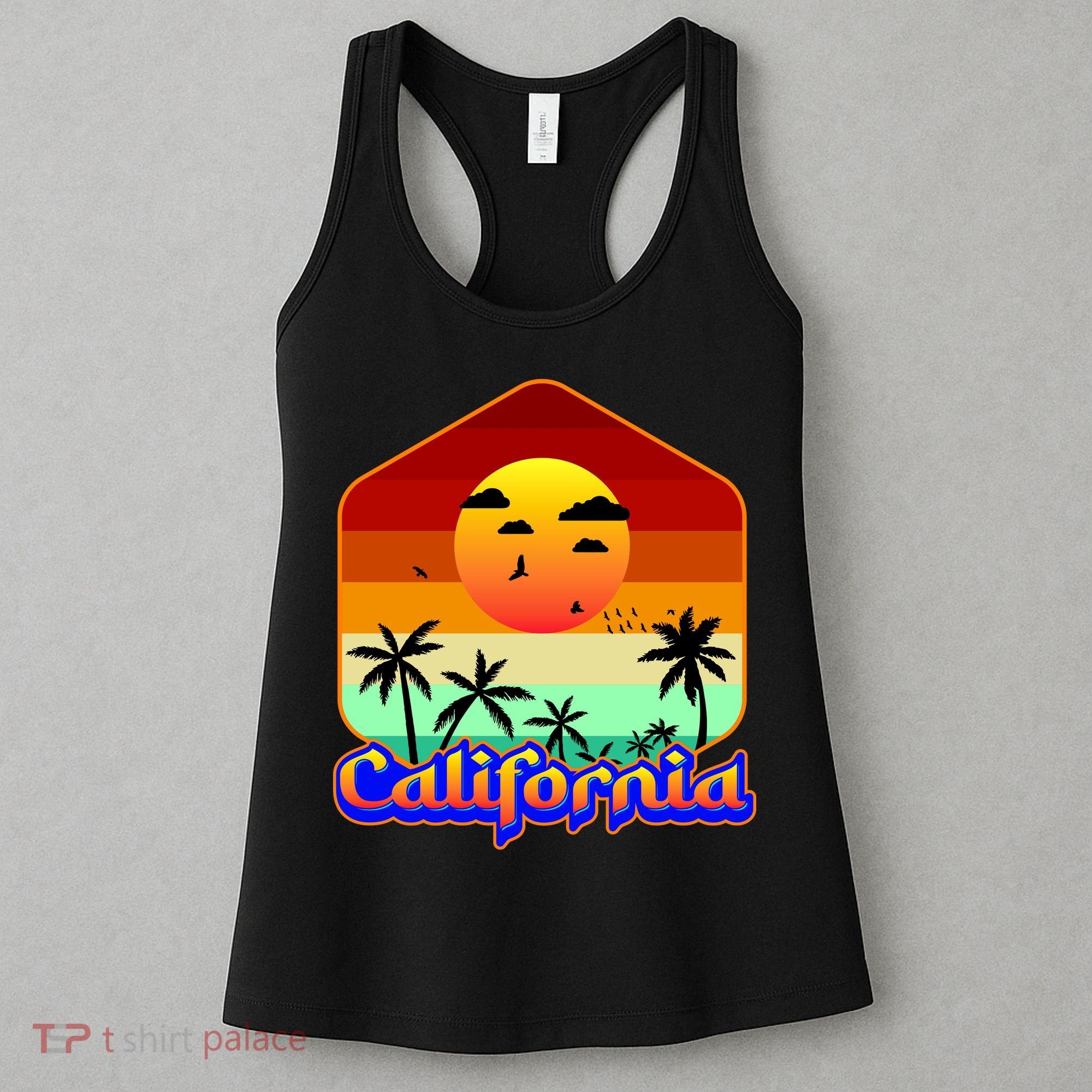 California Retro Beach Sunset Logo Women's Tank Top