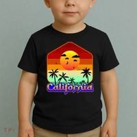 California Retro Beach Sunset Logo Toddler T-Shirt thumb 2