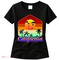 California Retro Beach Sunset Logo Women's T-Shirt thumb 0