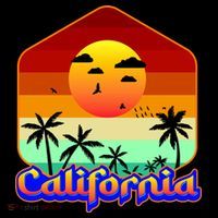 California Retro Beach Sunset Logo Kids Sweatshirt thumb 2