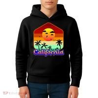 California Retro Beach Sunset Logo Kids Hoodie thumb 4
