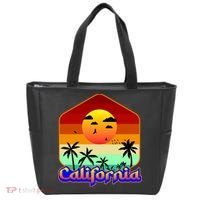 California Retro Beach Sunset Logo Tote Bag thumb 0