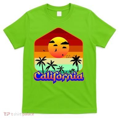California Retro Beach Sunset Logo T-Shirt