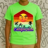California Retro Beach Sunset Logo T-Shirt thumb 3