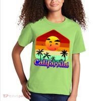 California Retro Beach Sunset Logo Kids T-Shirt thumb 2
