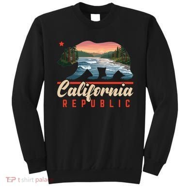 California Republic Bear Cali West Coast Beach Sunset Sweatshirt