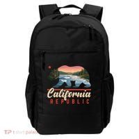 California Republic Bear Cali West Coast Beach Sunset Backpack thumb 0
