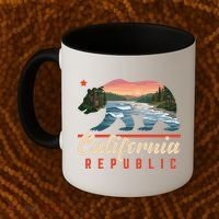 California Republic Bear Cali West Coast Beach Sunset Coffee Mug thumb 2
