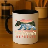 California Republic Bear Cali West Coast Beach Sunset Coffee Mug thumb 4