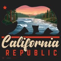 California Republic Bear Cali West Coast Beach Sunset Beanie thumb 2