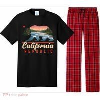 California Republic Bear Cali West Coast Beach Sunset Pajama Set thumb 0