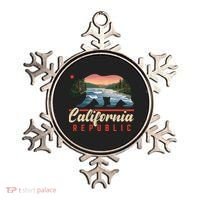 California Republic Bear Cali West Coast Beach Sunset Ornament thumb 0